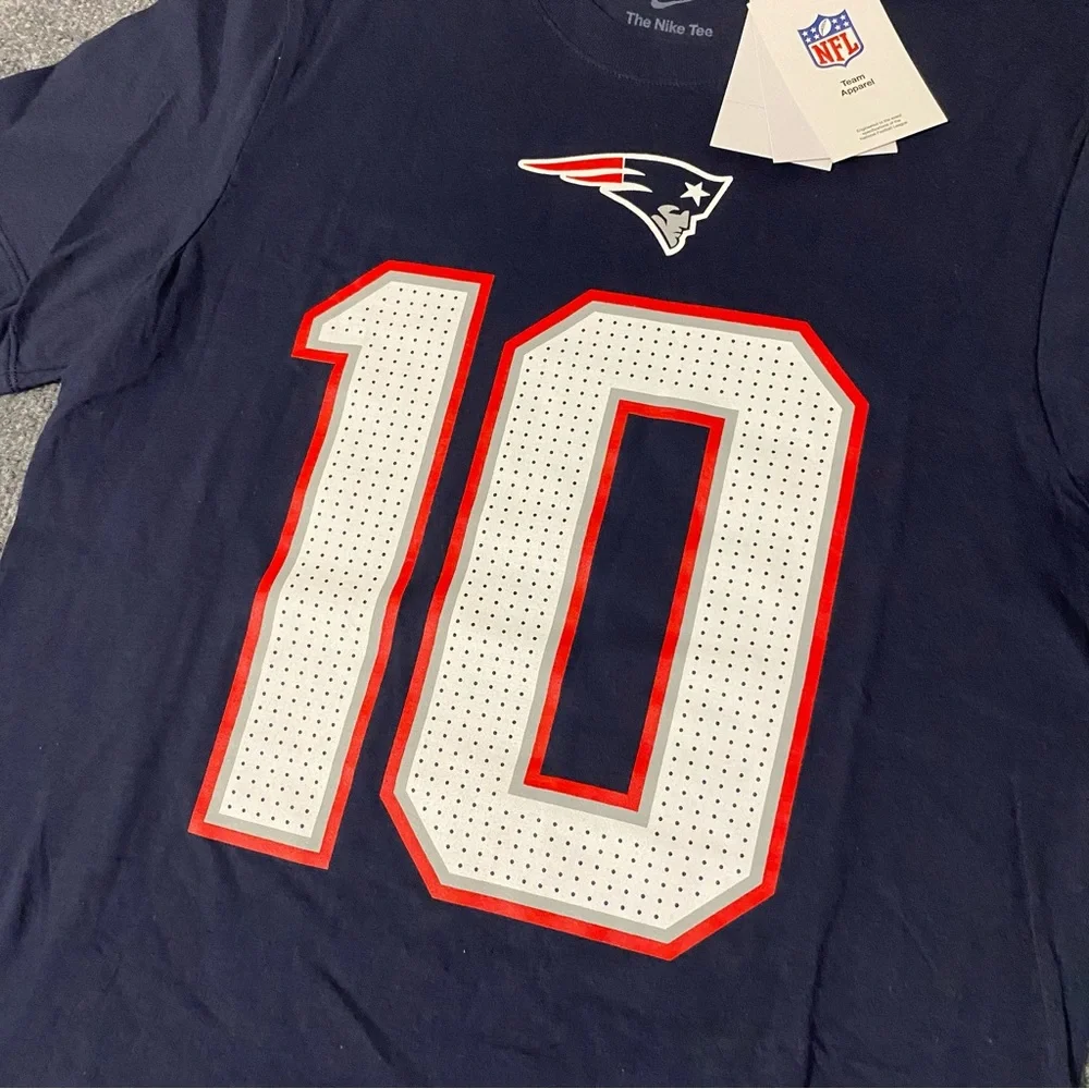Nike Drake Maye New England Patriots Shirt Mens Small Blue NWT